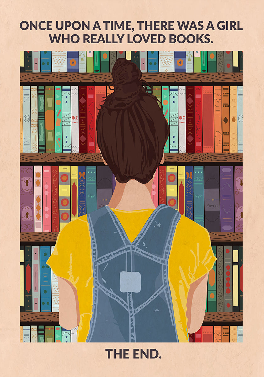 Chica del libro (morena) Póster