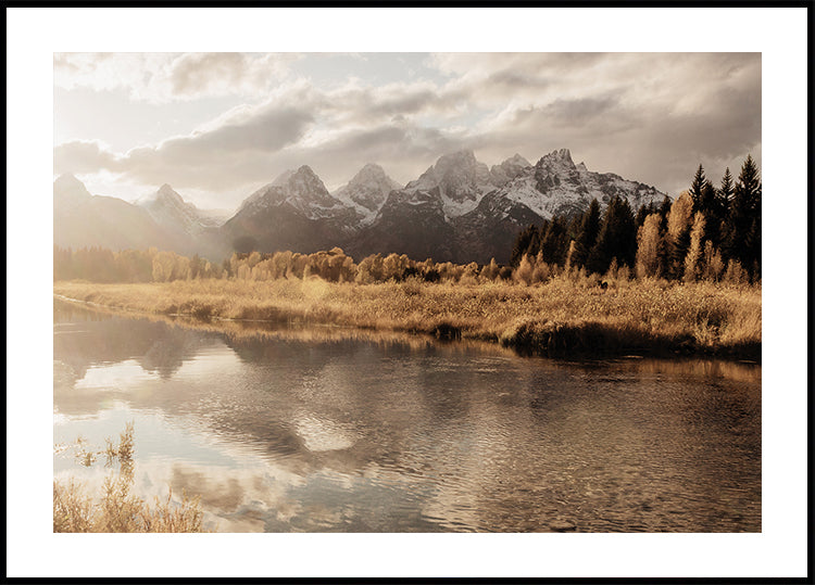 Autumn Morning in the Mountains Plakat - Posterbox.dk