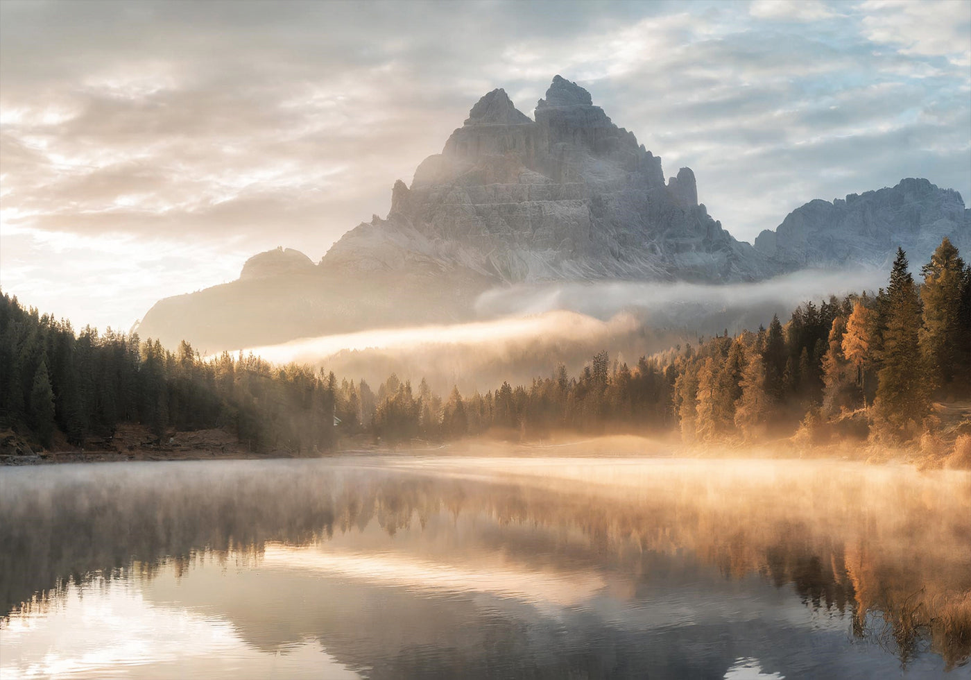 Autumn Mountain Lake Plakat - Posterbox.dk