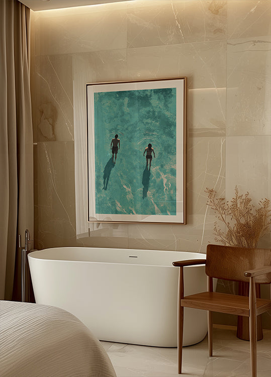 Póster de pareja en la playa - Posterbox.dk