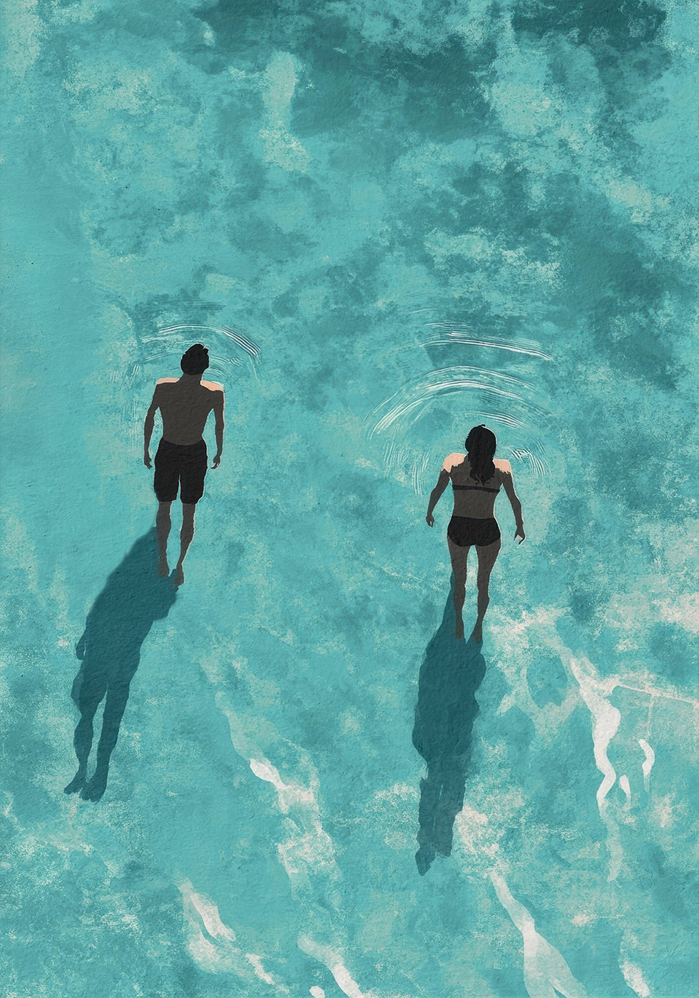 Póster de pareja en la playa - Posterbox.dk