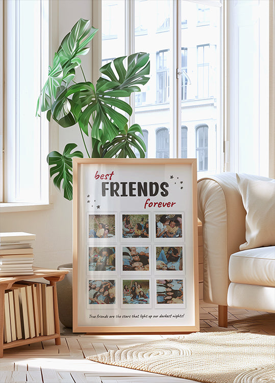 Best Friends Forever Personalized Photo Collage Plakat - Posterbox