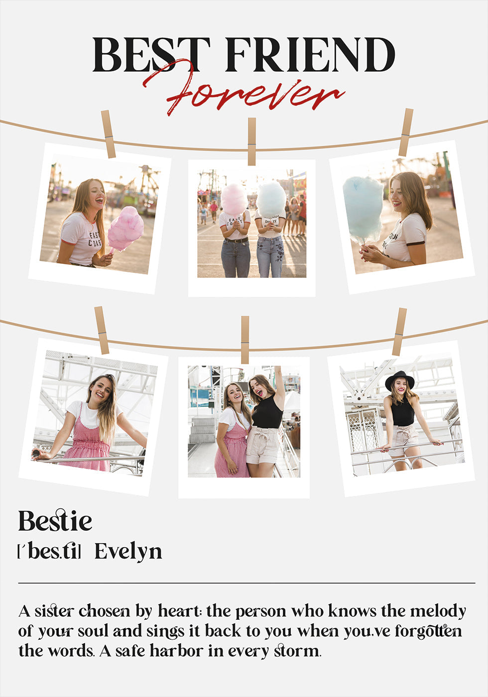 Best Friends Photo Collage Personal - Posterbox