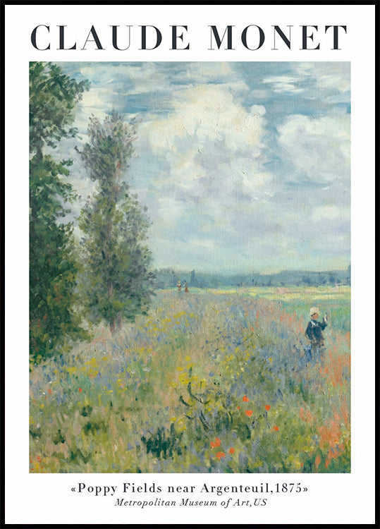 Claude Monet - Poppy Fields near Argenteuil Plakat - Posterbox.dk