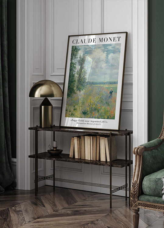 Claude Monet - Poppy Fields near Argenteuil Plakat - Posterbox.dk