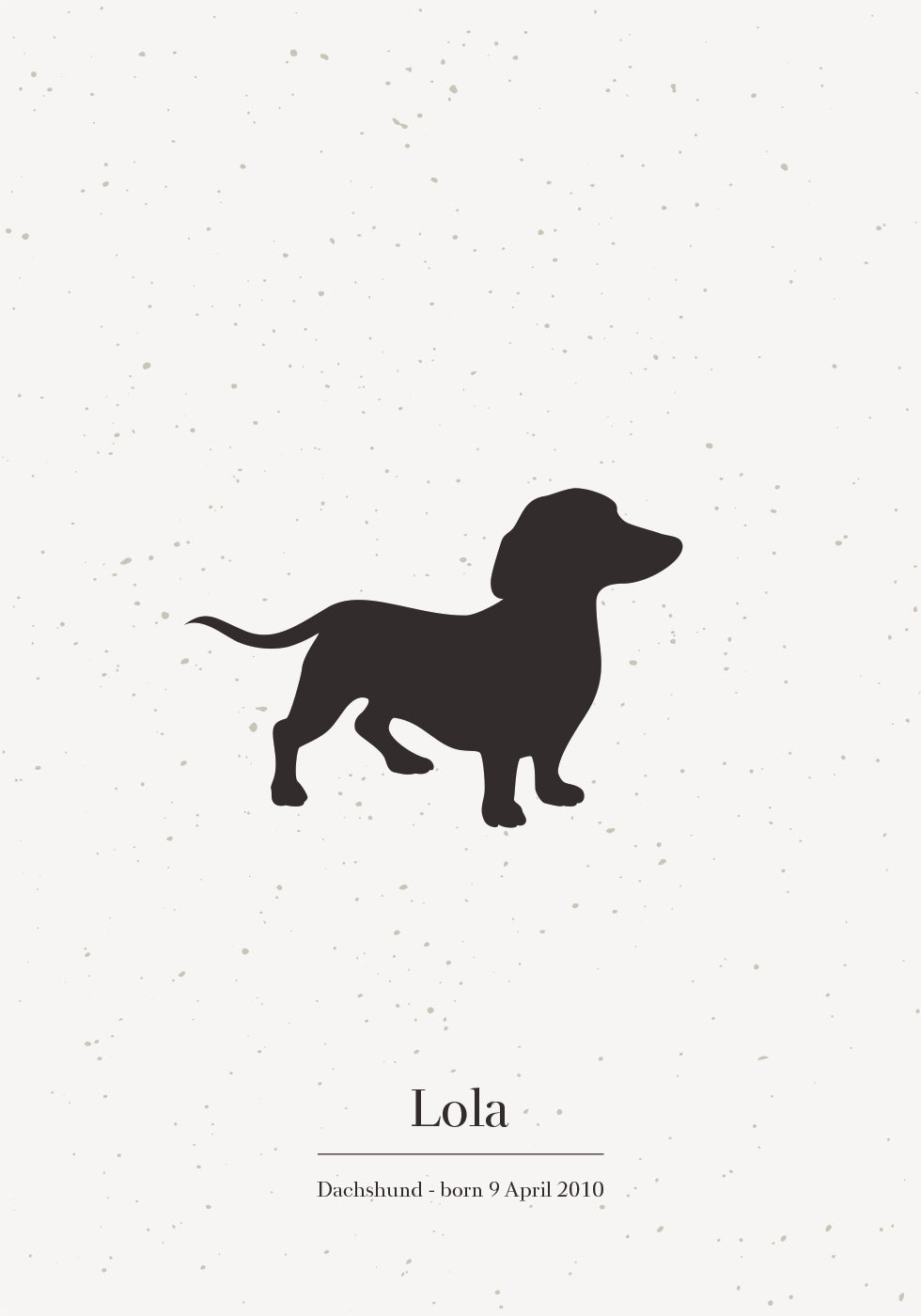 Custom Dog Silhouette Plakat - Posterbox.dk