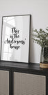 Custom Family Name House Plakat - Posterbox.dk