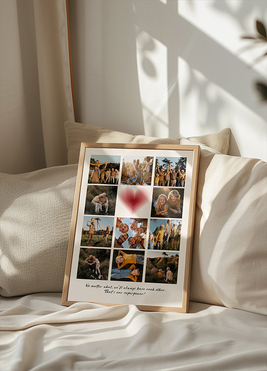 Family Personalized Photo Collage Plakat - Posterbox