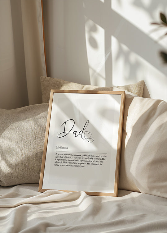 Father Definition Personalized Plakat - Posterbox.dk