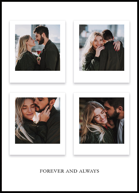 Forever and Always Couple Collage Plakat - Posterbox.dk