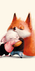 Fox Hugs Rabbit Plakat - Posterbox.dk