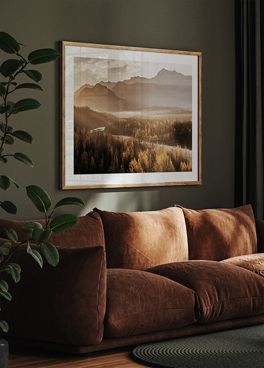 Golden Morning in the Valley Plakat - Posterbox.dk