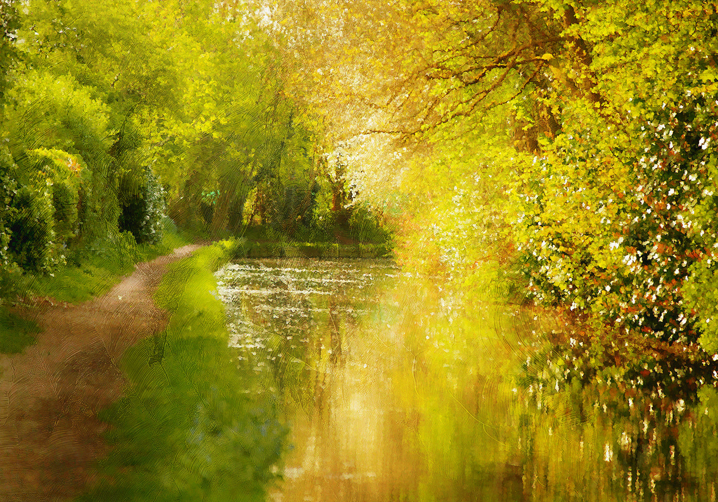 Golden River Path Plakat - Posterbox
