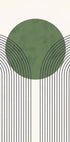 Green Orbit, Minimalist Line and Circle Abstract Plakat - Posterbox.dk