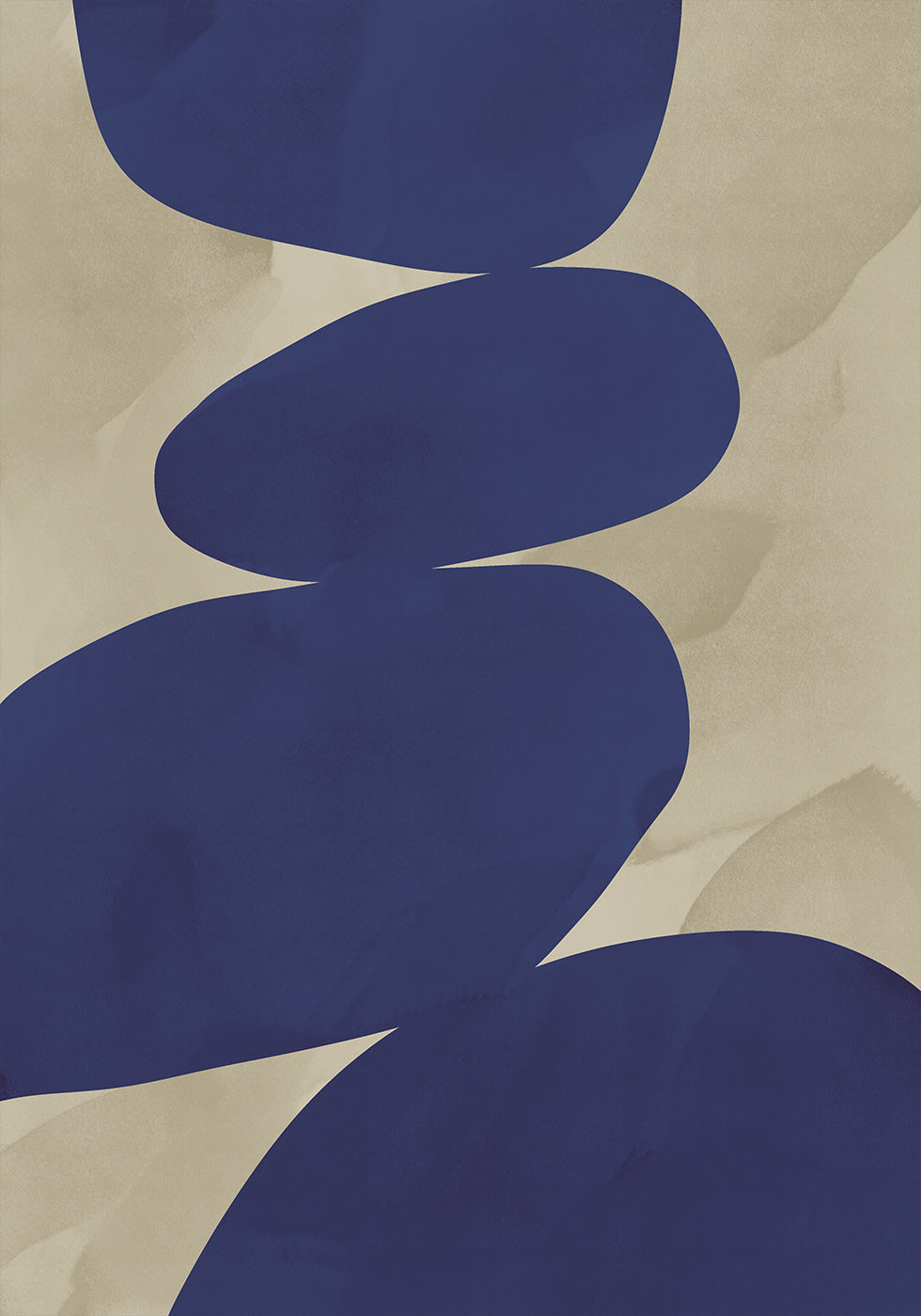 Navy Balance Abstract Plakat - Posterbox