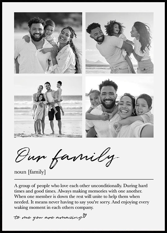 Personalized Our Family Plakat - Posterbox.dk