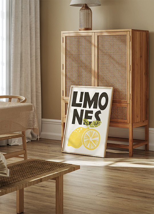 Póster con ilustración de limones retro - Posterbox.dk