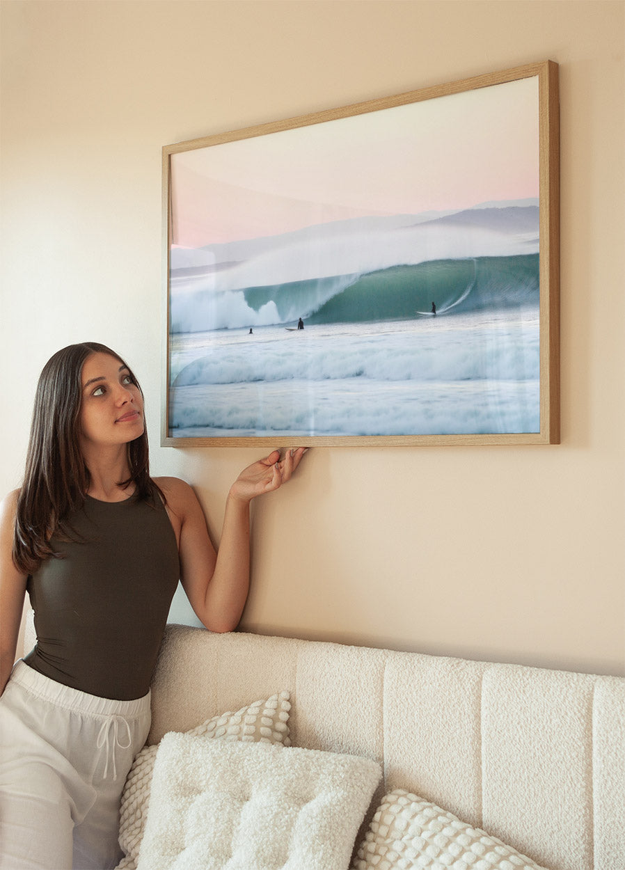 Sunset Barrel Surf, Coastal Calm Wall Art Plakat - Posterbox.dk