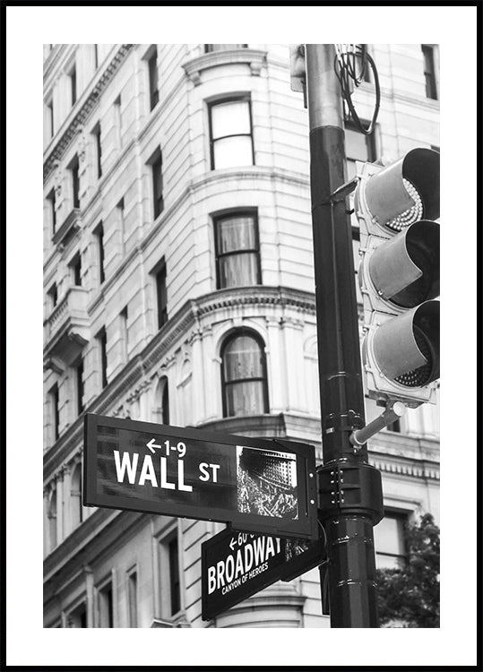 Wall Street & Broadway Sign Plakat - Posterbox.dk