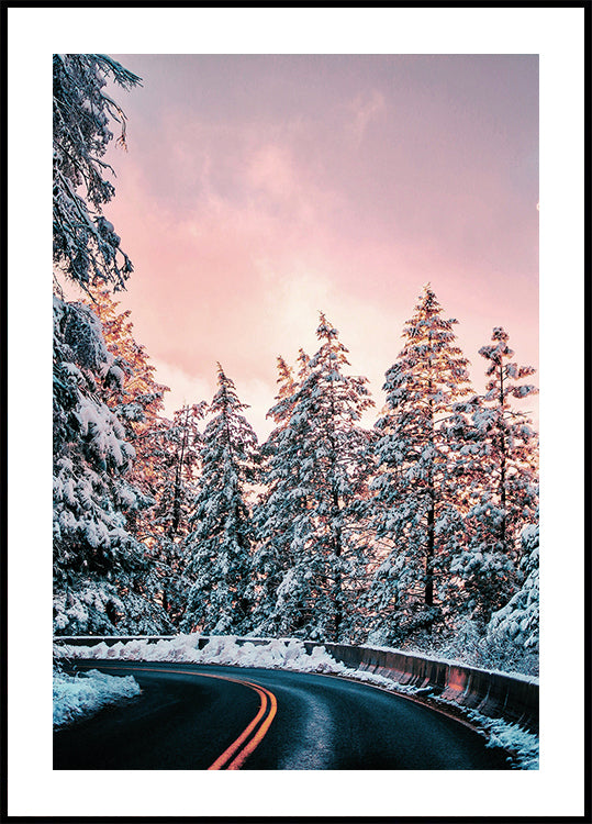 Winter Winding Road Plakat - Posterbox.dk