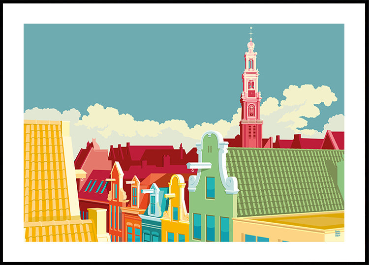 Amsterdam Jordaan Westerkerk Plakat - Posterbox