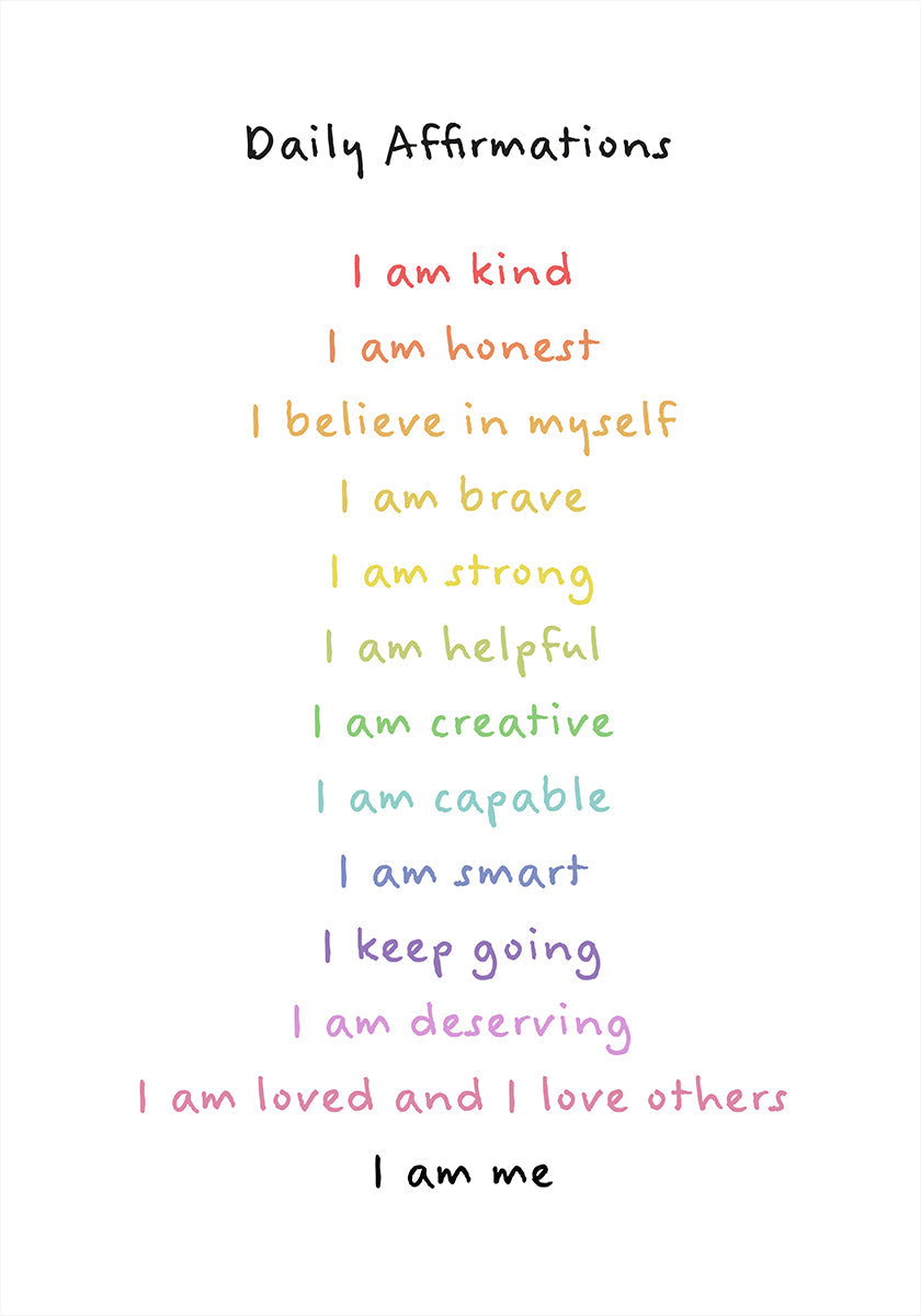 Children's affirmations emotions print 3 Plakat - Posterbox