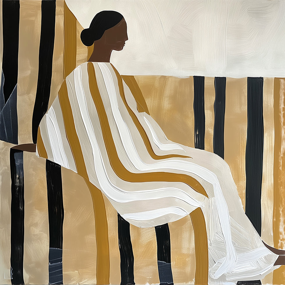 Lady In Stripes Plakat - Posterbox