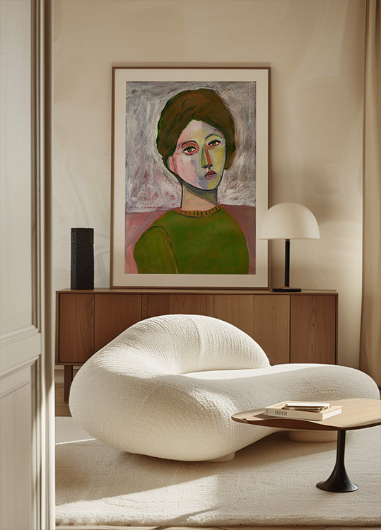 The woman in the green sweater - Posterbox