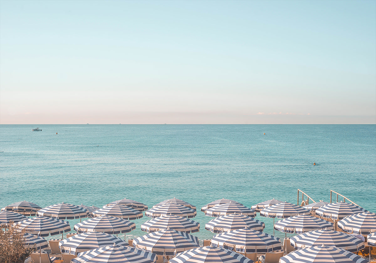 Riviera Beach Umbrellas Plakat - Posterbox