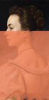 Altered Portrait of Woman Orange Modern Art - Posterbox