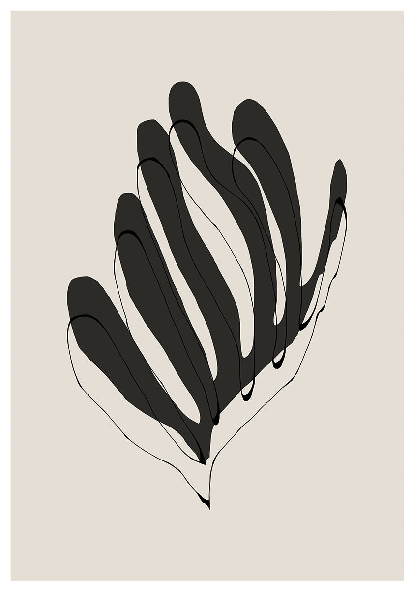 Abstract Leaf Lines - Posterbox