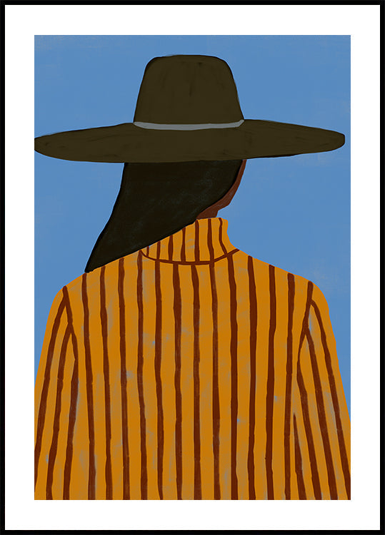 Modern Woman with Hat Plakat - Posterbox