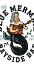 Blue Mermaid Bayside Bar. Dive Bar Music Pinup (NEW) - Posterbox