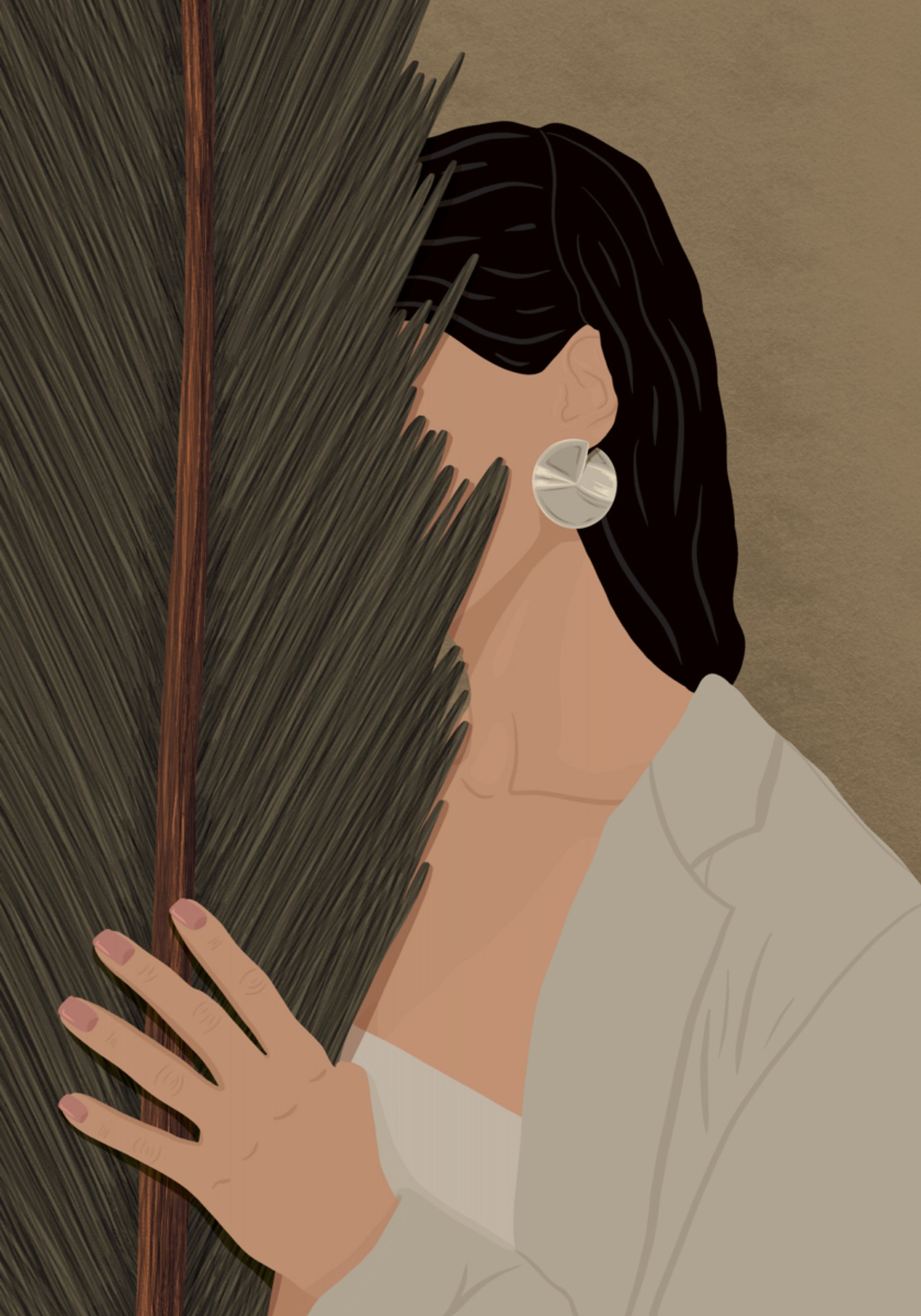 Mujer Palma Serena
