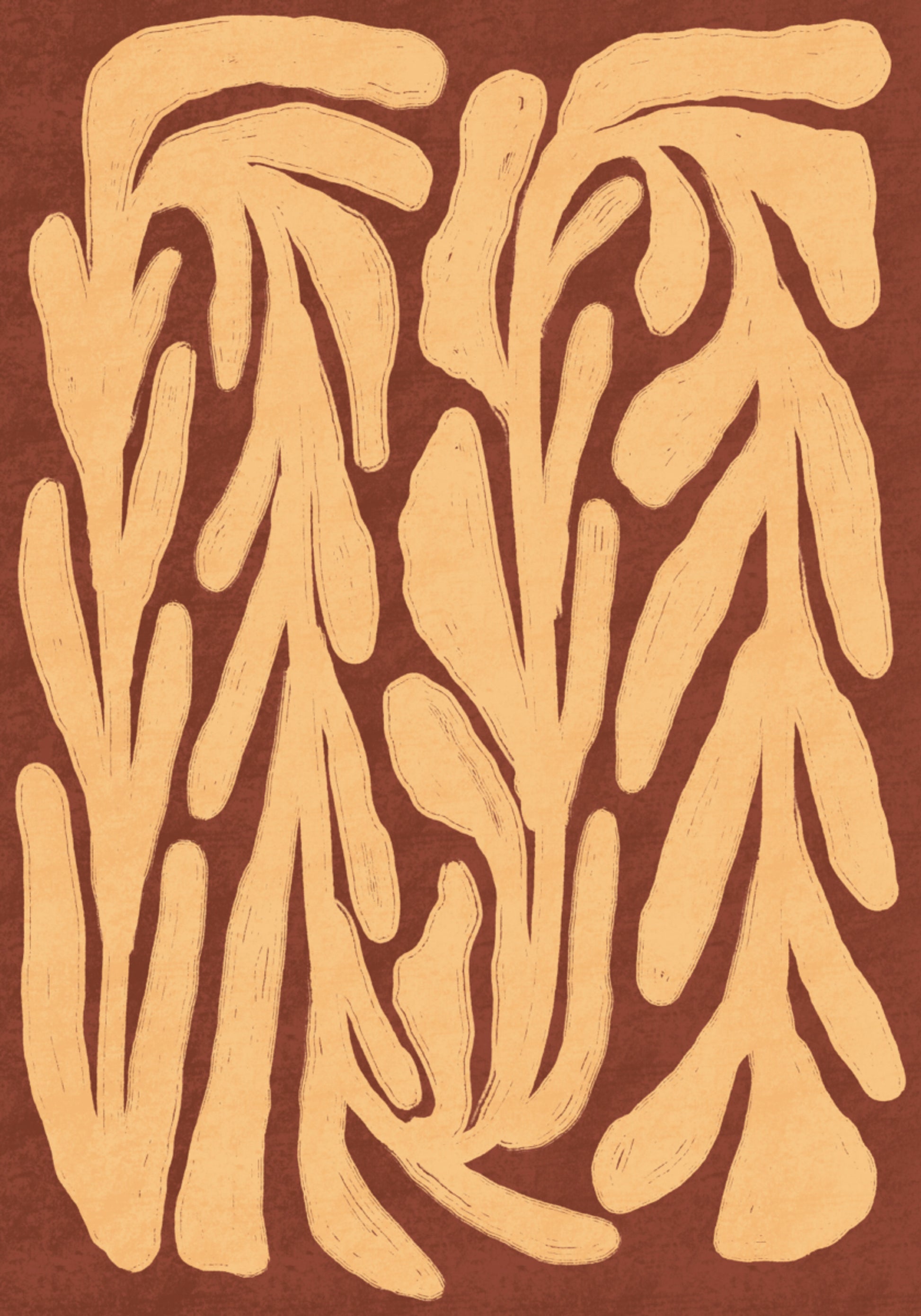 Patrón de hojas de terracota