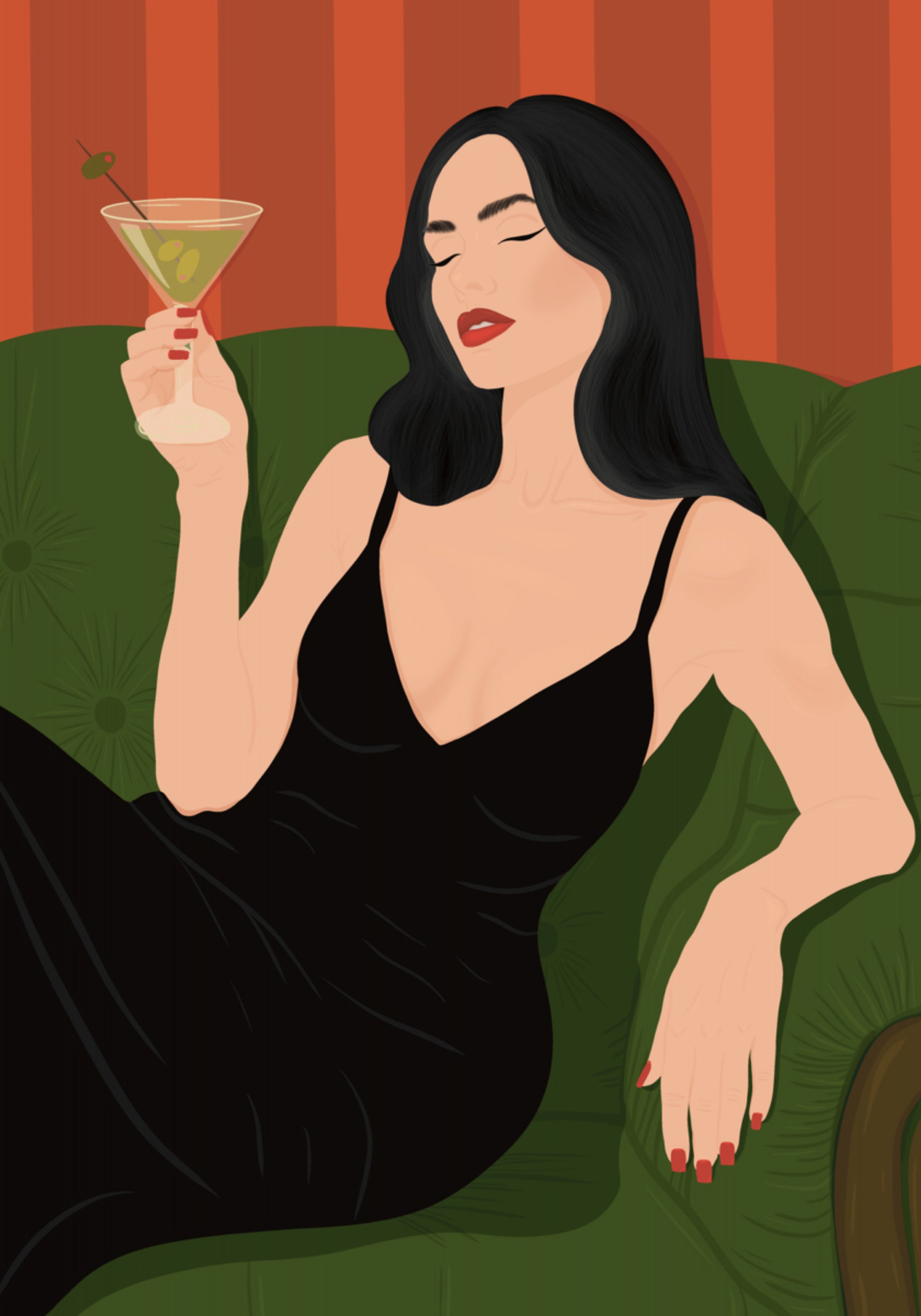 Elegante dama martini