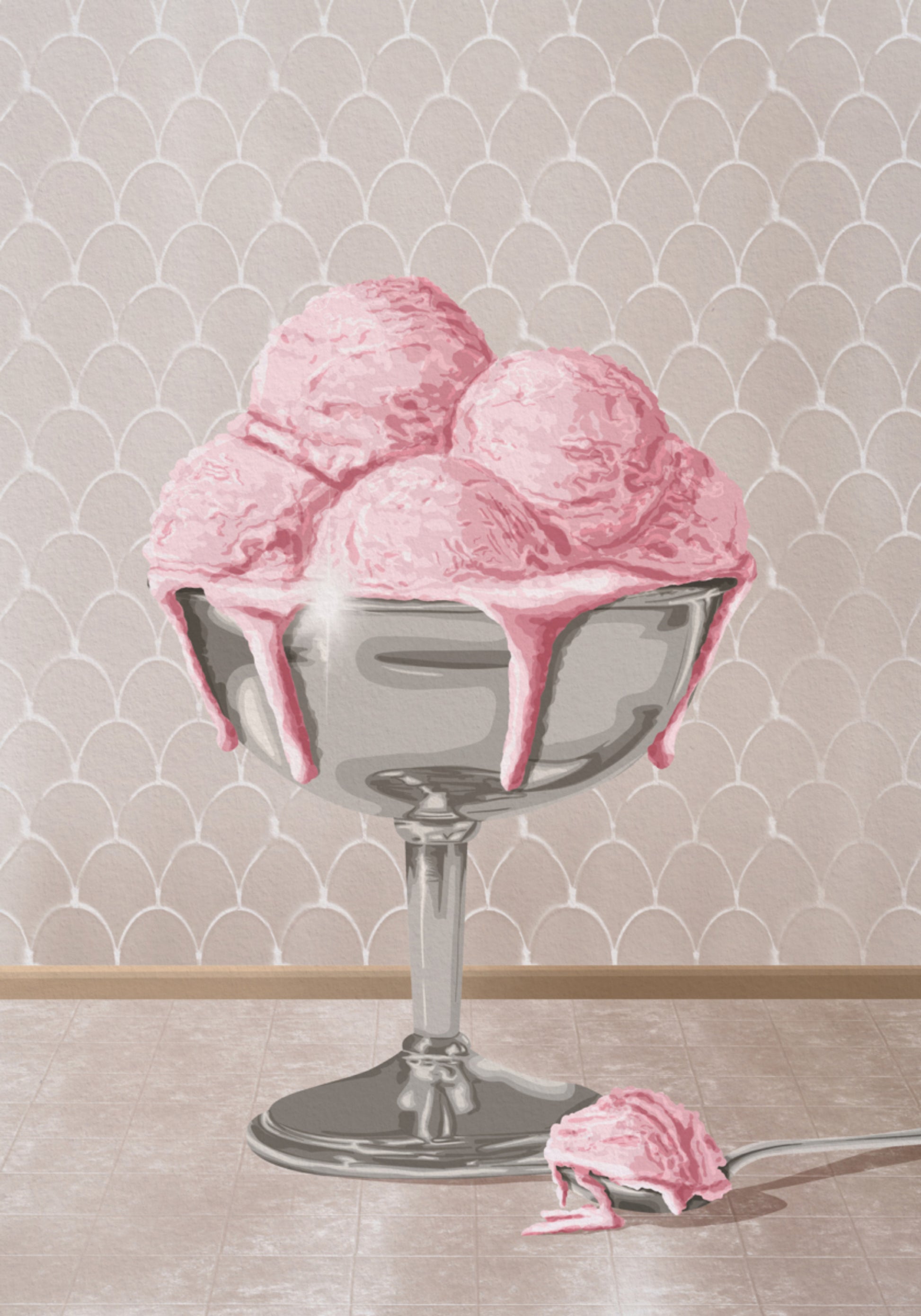 Derretimiento rosa dulce