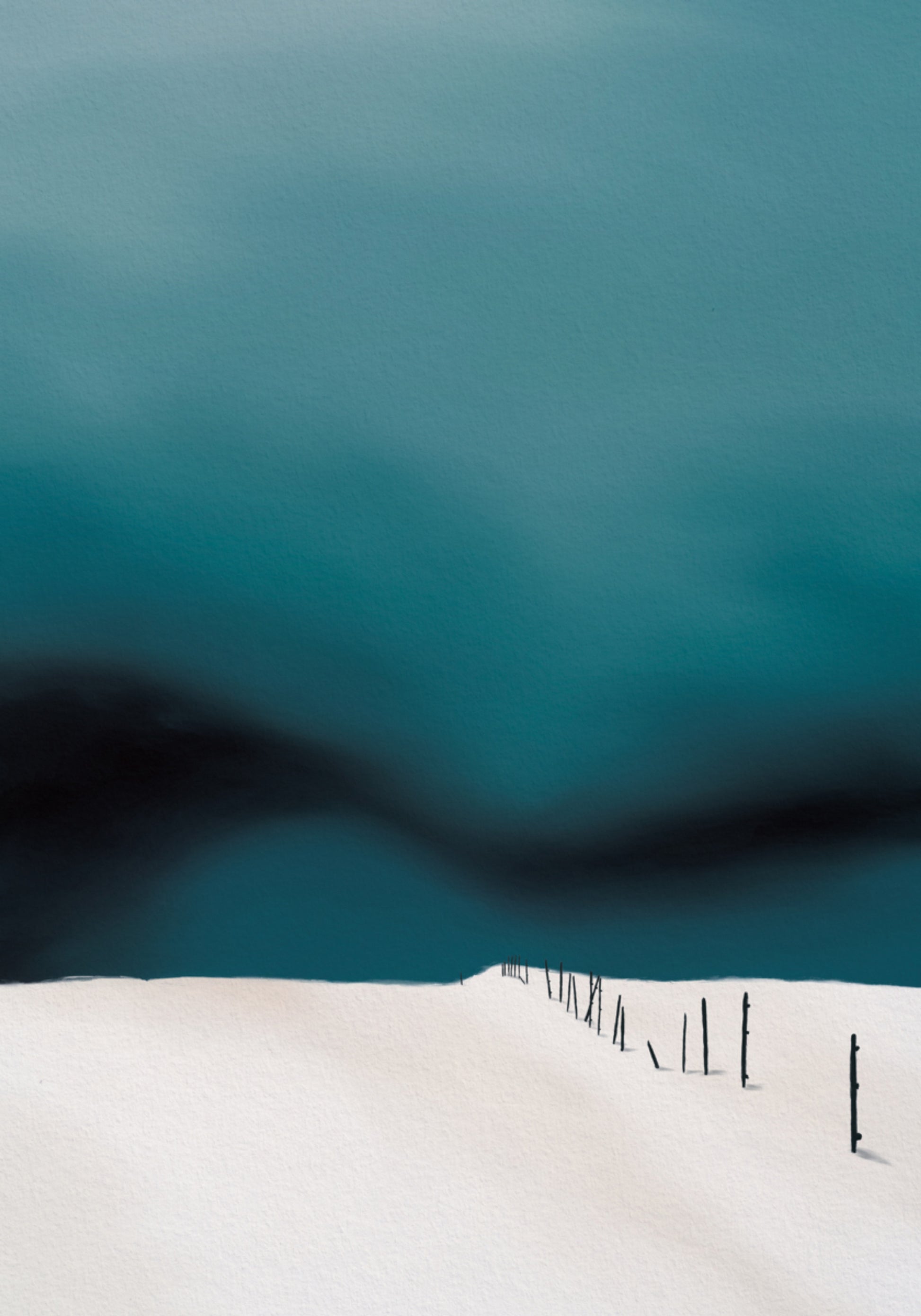 Paisaje invernal mínimo