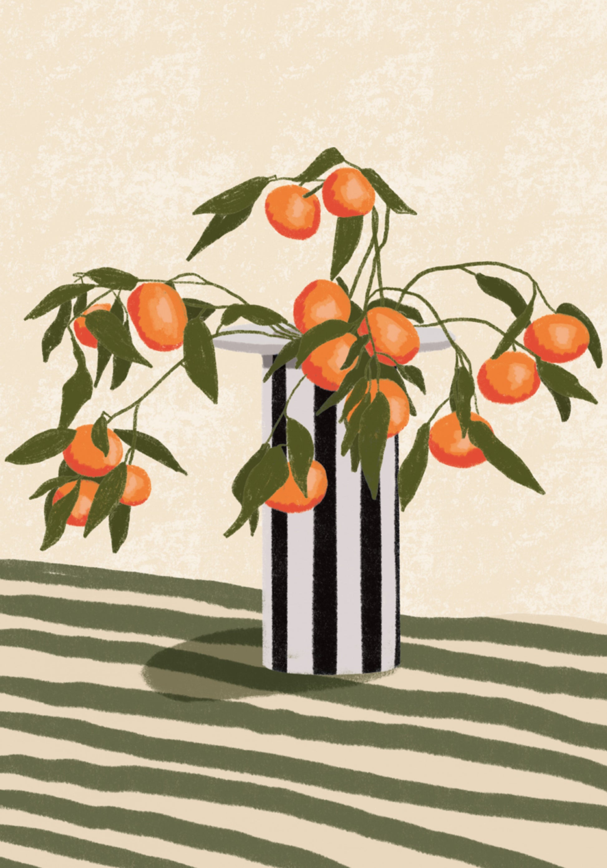 Jarrón Ramas Naranja