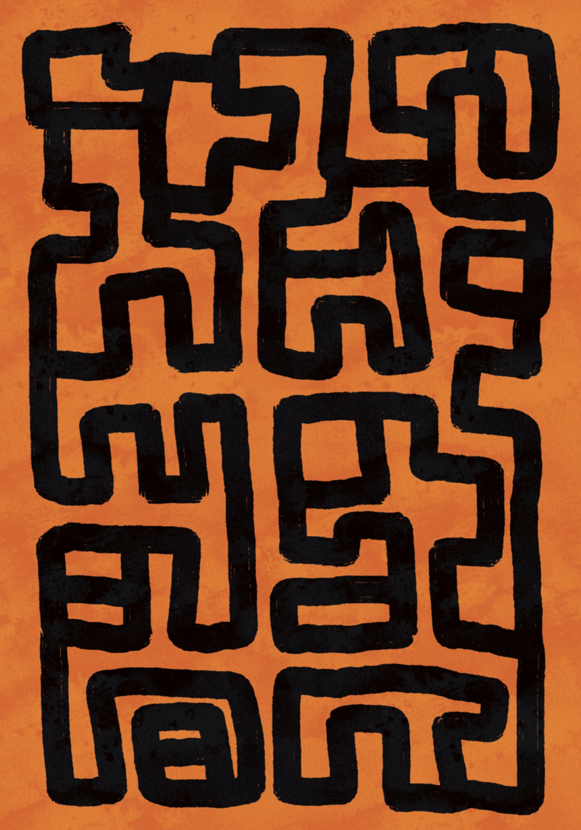 Laberinto tribal abstracto