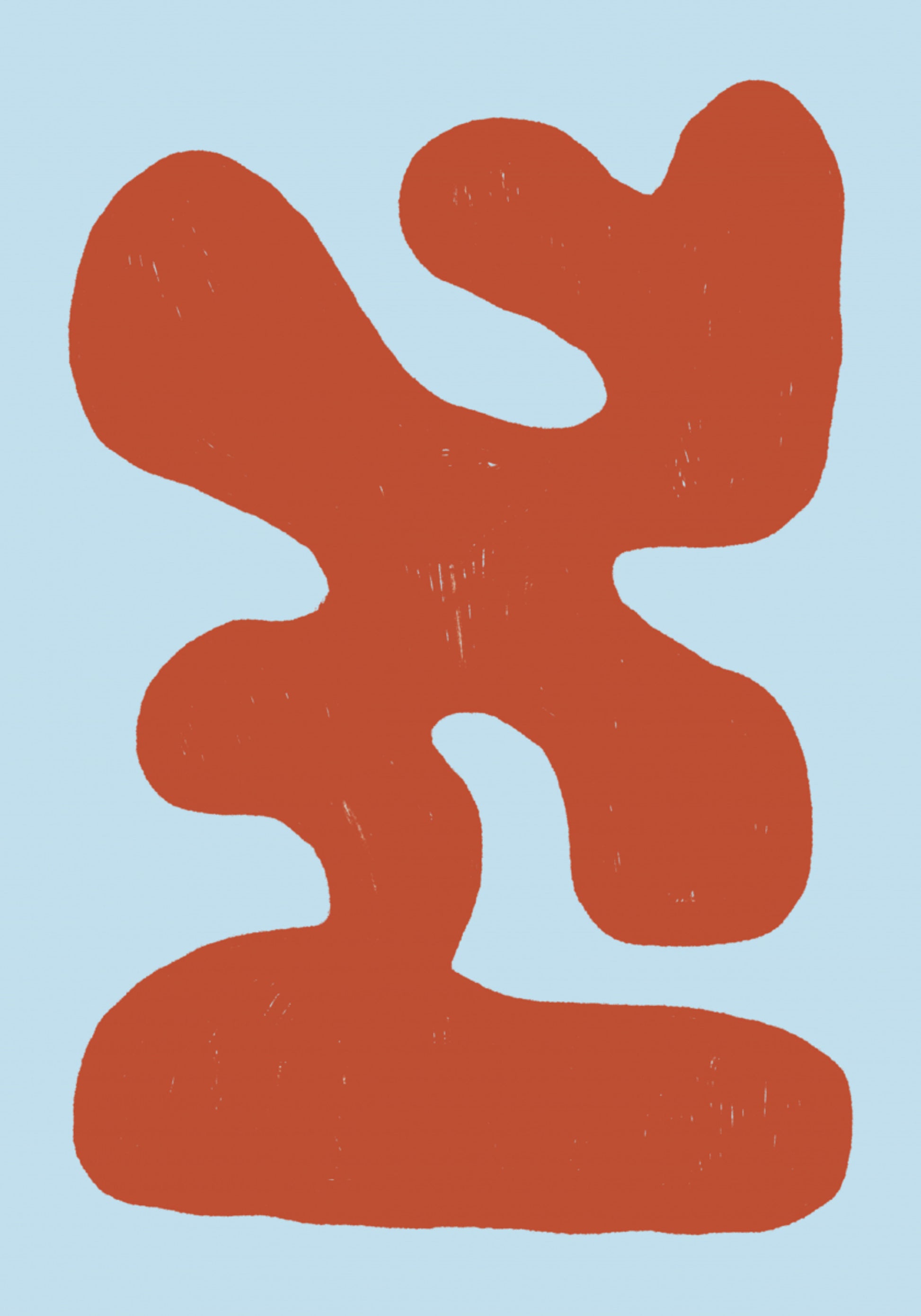 Forma fluida de terracota.