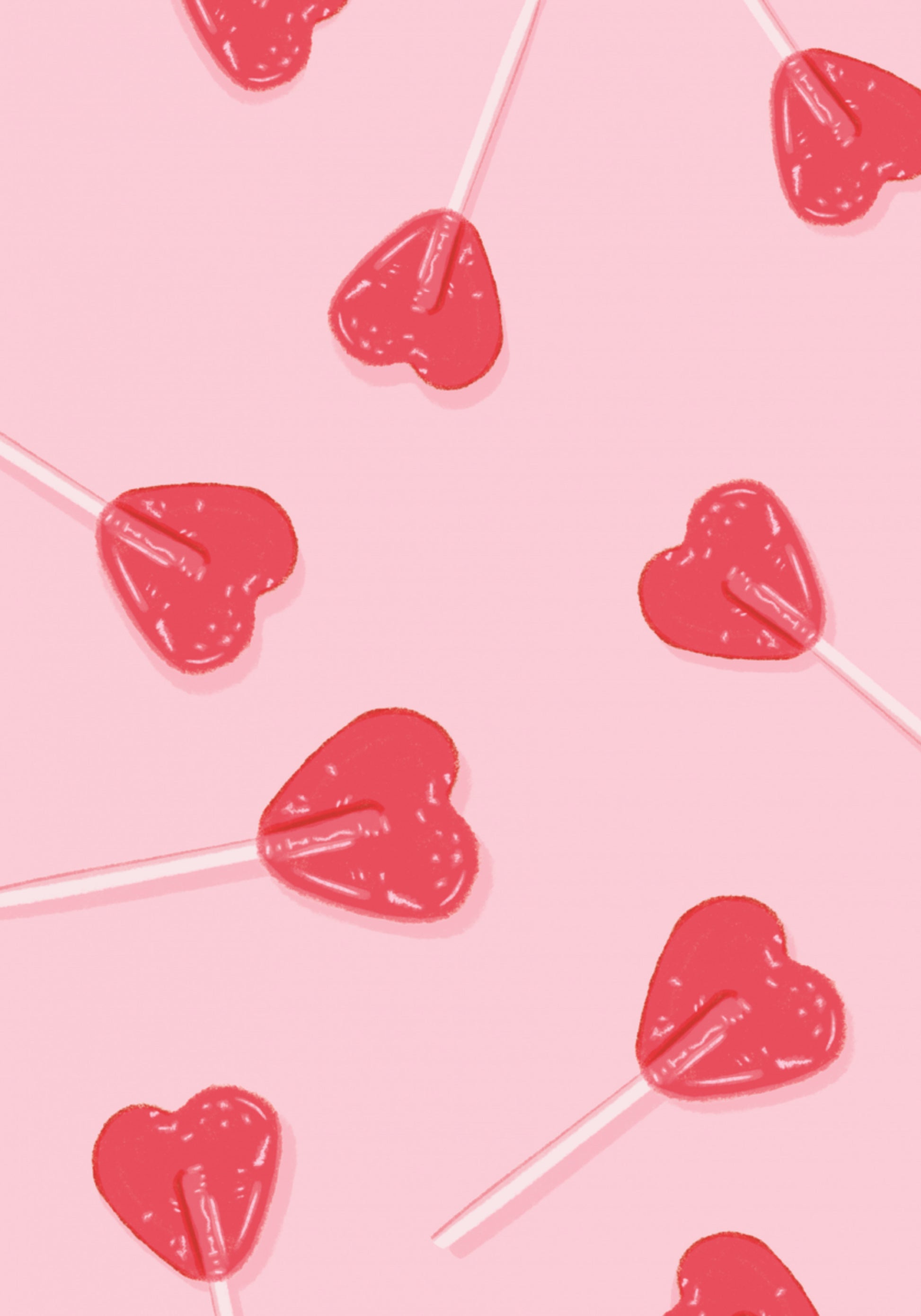 Piruletas De Corazón Rosa