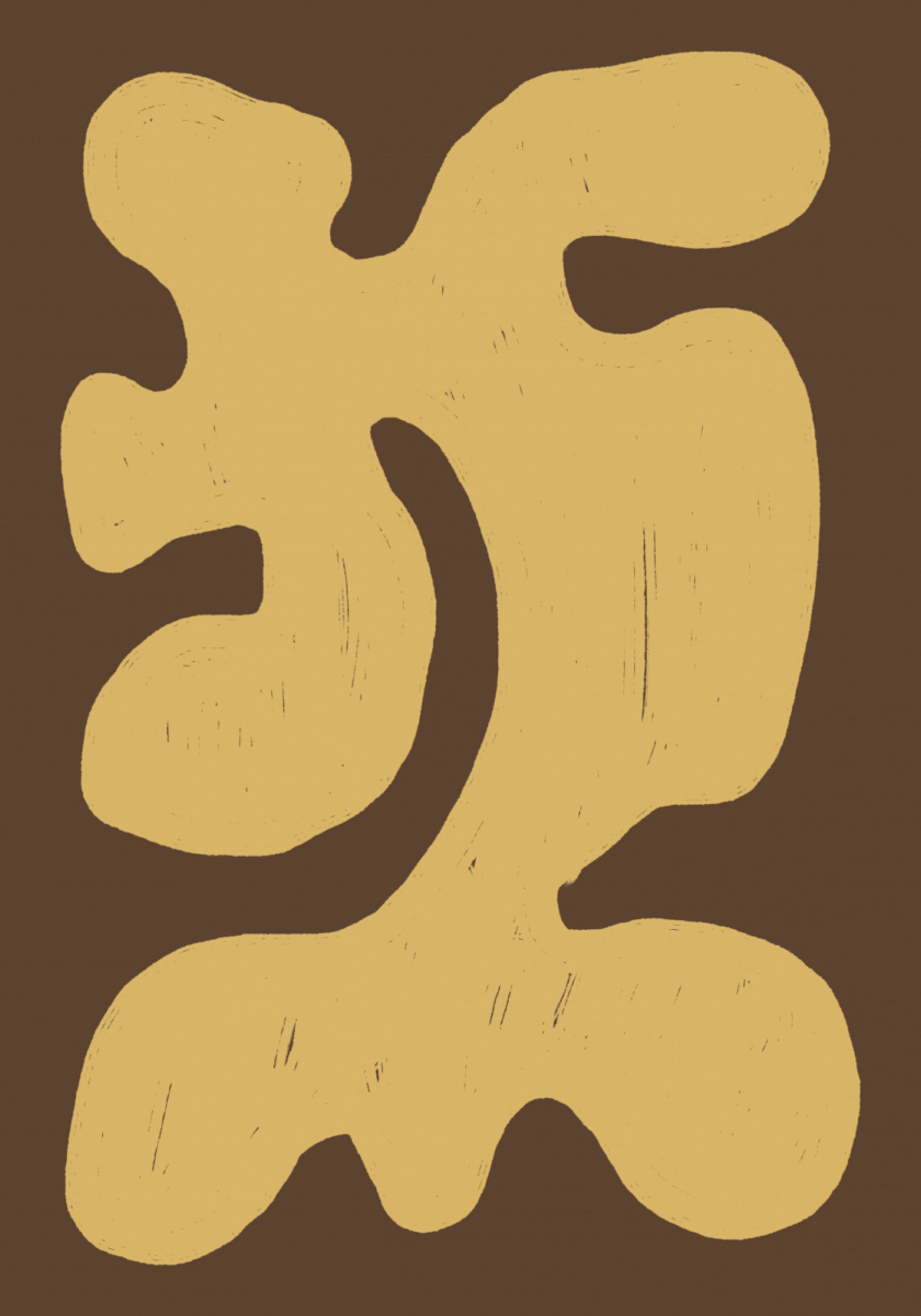 Forma abstracta orgánica terrosa