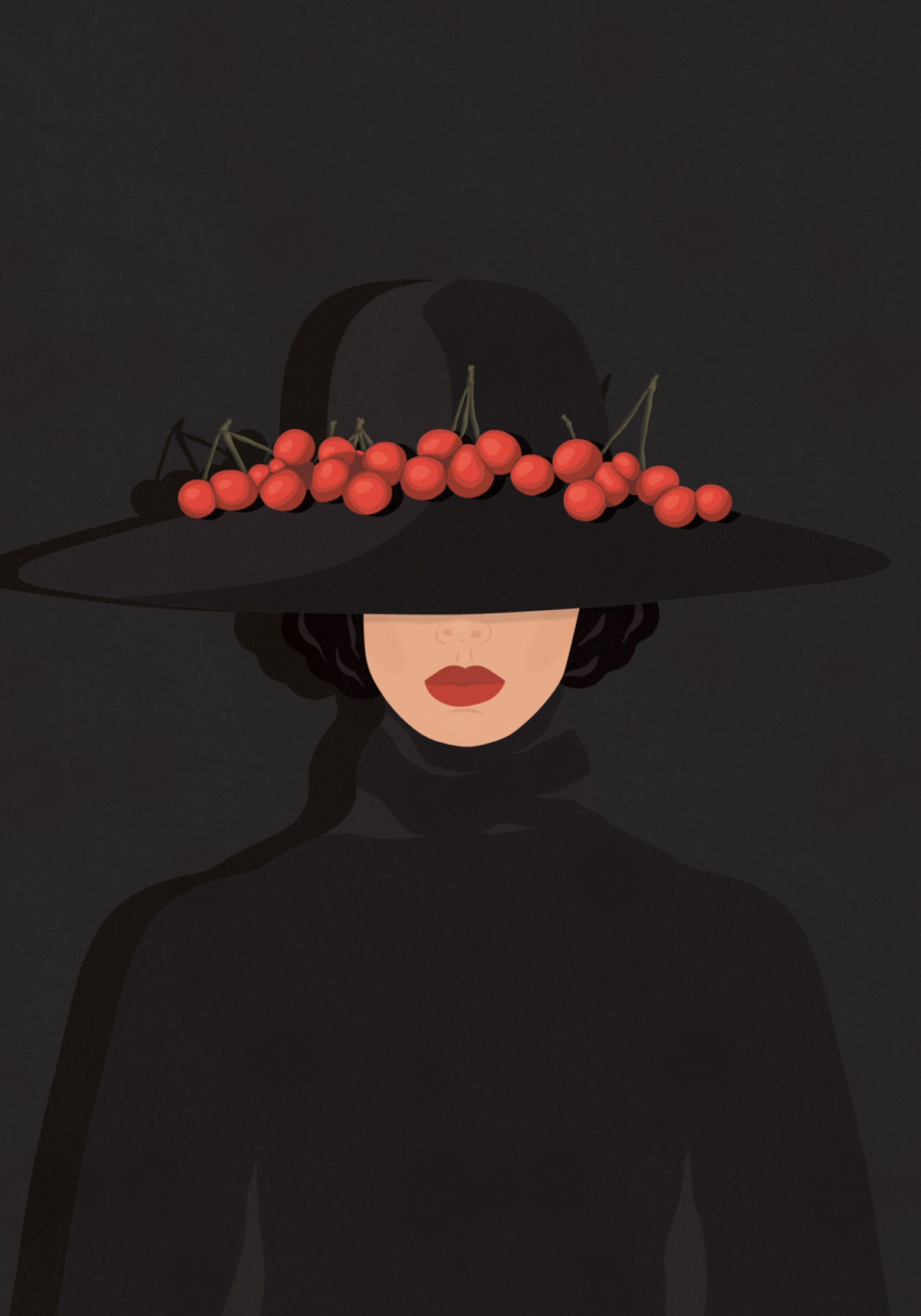 Mujer Cereza Elegante