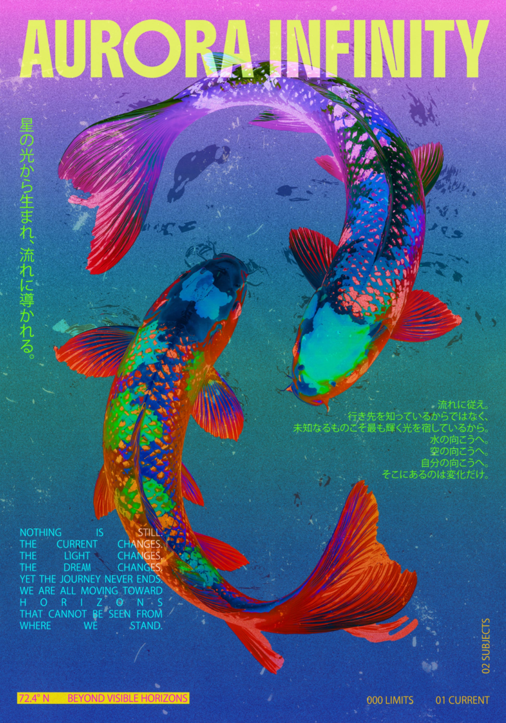 Vibrante aurora koi