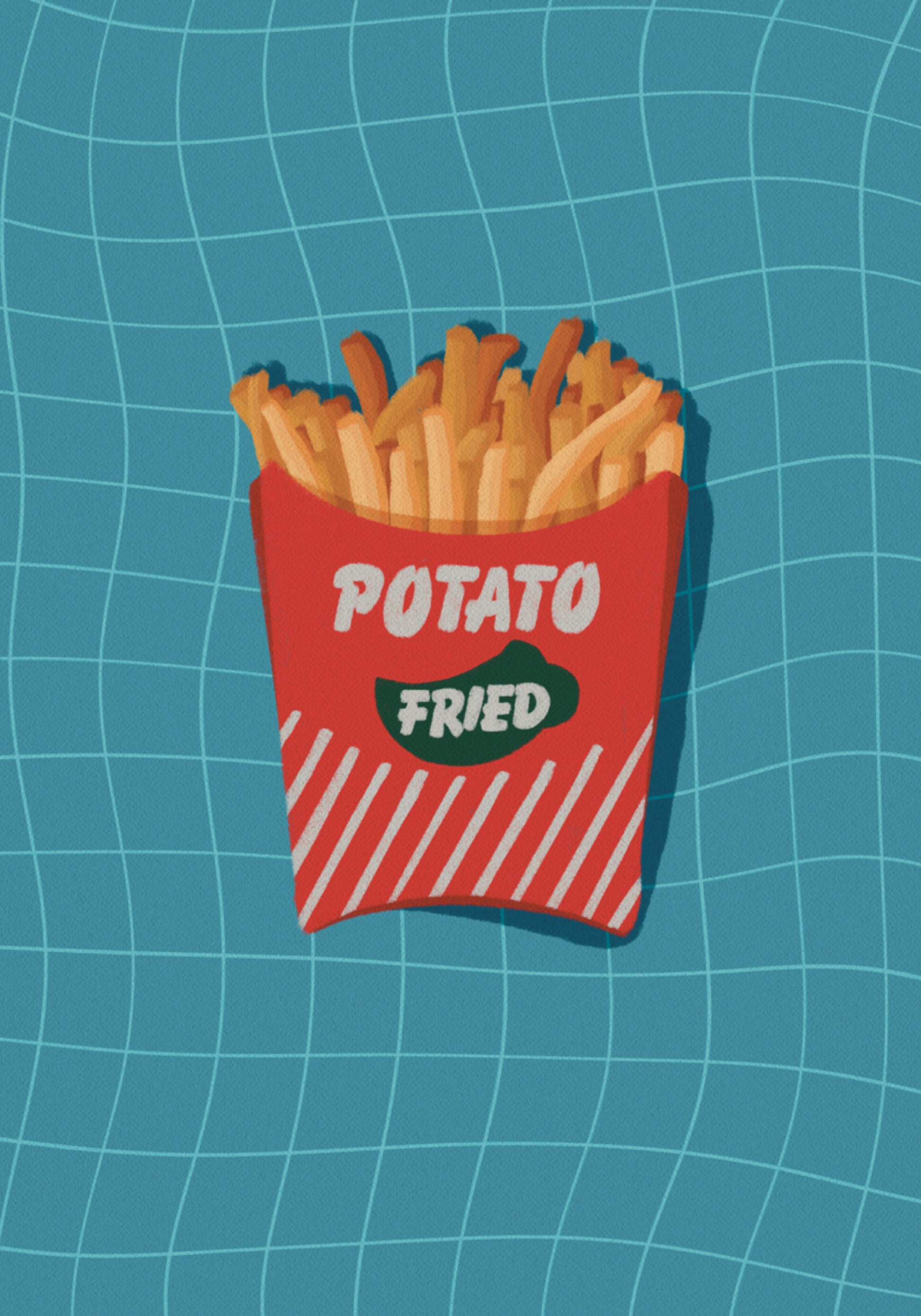 Bocadillo de papas fritas retro
