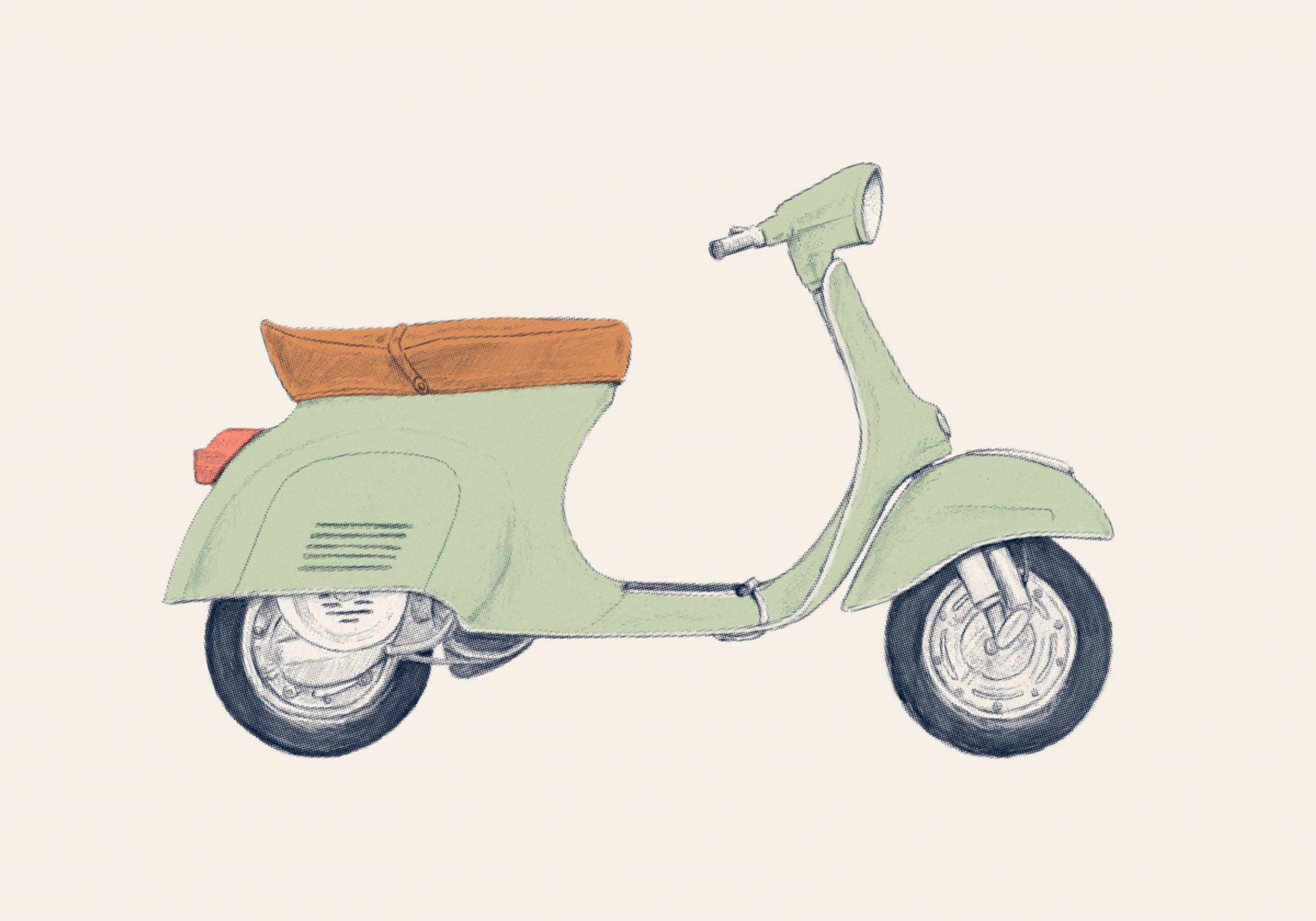 Vespa verde vintage