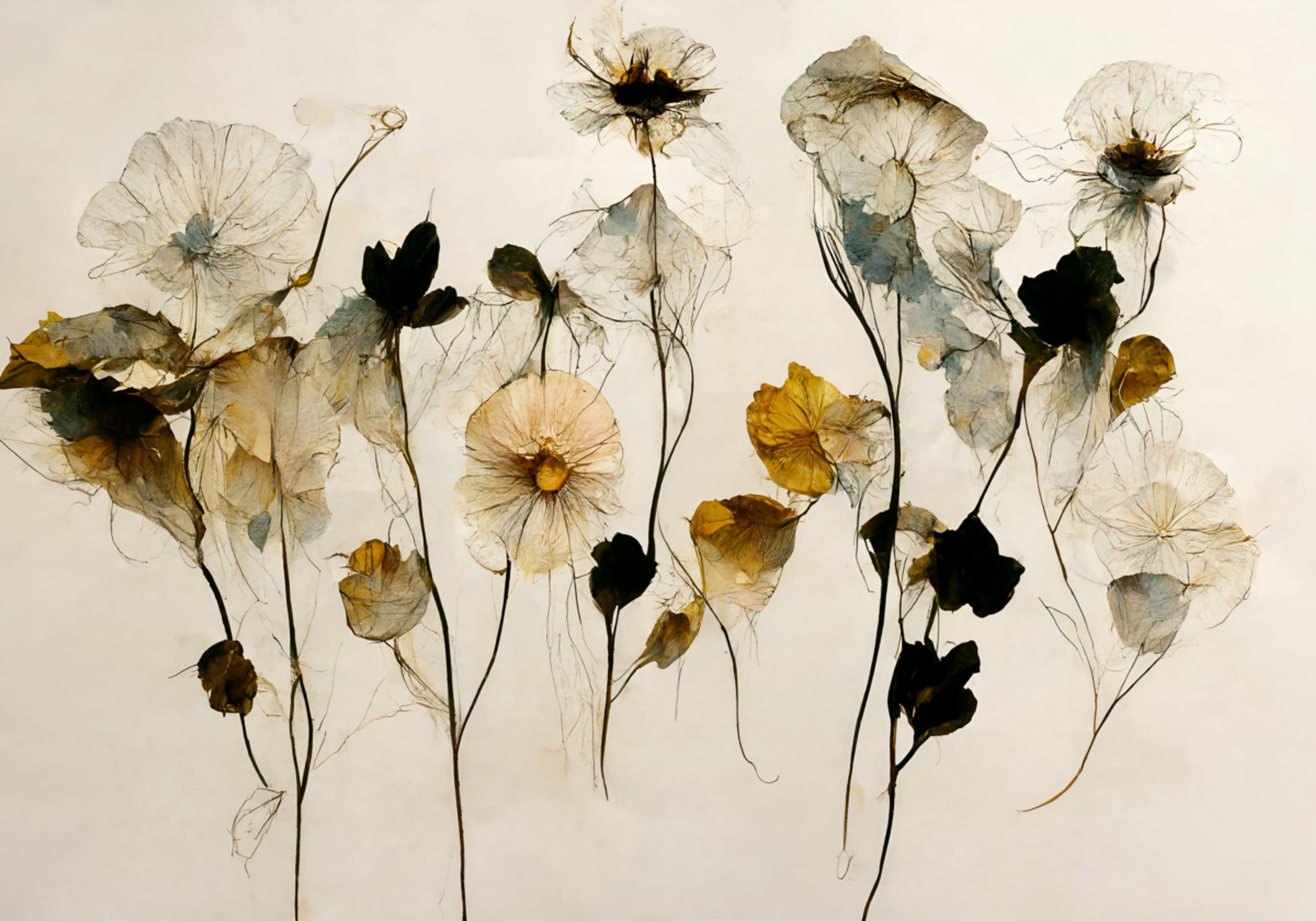 Hermosas flores secas