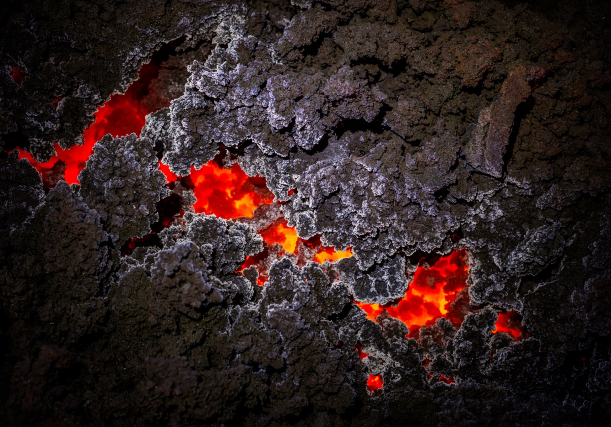 Flujo de lava fundida