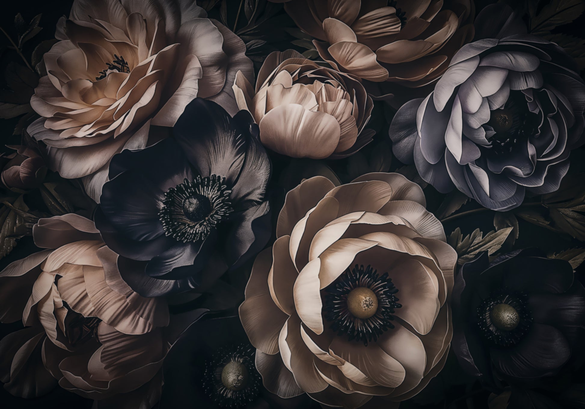 Flores oscuras elegantes